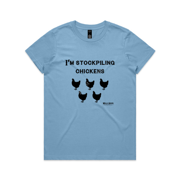 WOMENS T-SHIRT - Stockpiling Chickens Thumbnail
