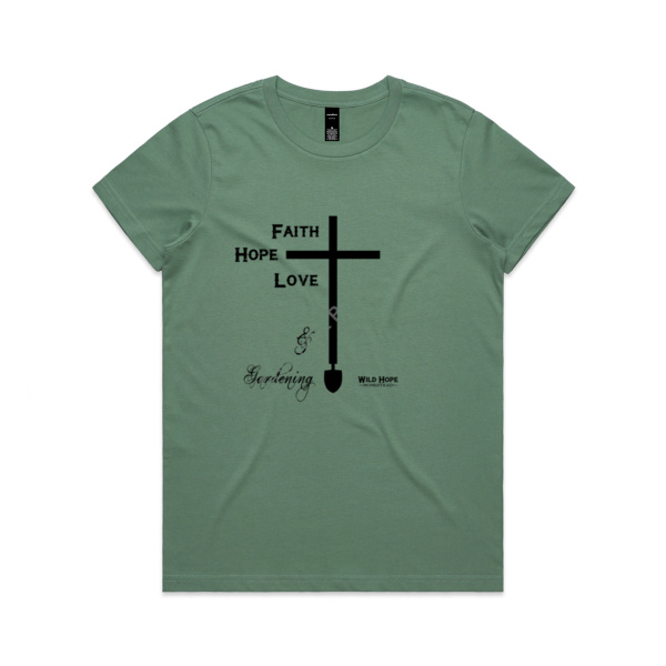WOMENS T-SHIRT - Faith, Hope, Love & Gardening Thumbnail